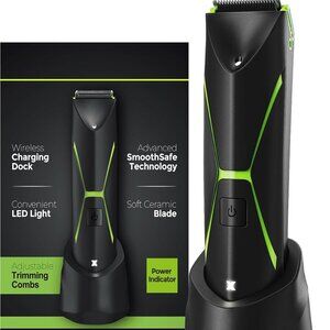 Men’s Electric Body Hair Trimmer – Waterproof Groin & Ball Groomer, Cordless Rec
